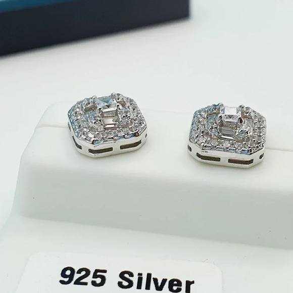 "925 Sterling Silver Cubic Zirconia Earrings, UU1P6A6101 - Picture 9 of 10